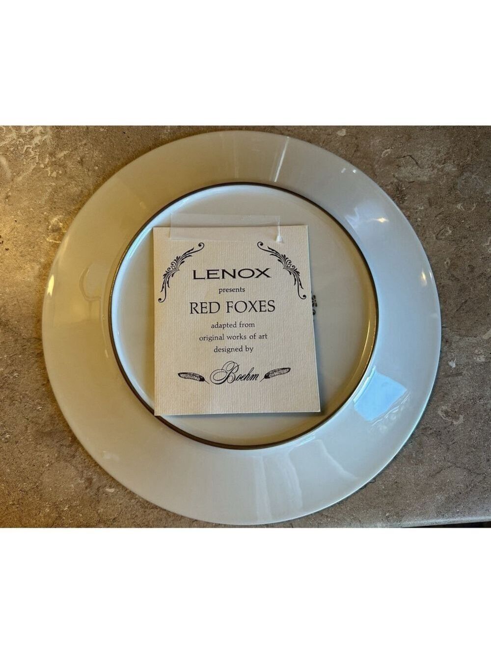 Lenox Woodland Wildlife Boehm Red Foxes 1974 Vintage Collector Plate - Picture 4 of 7